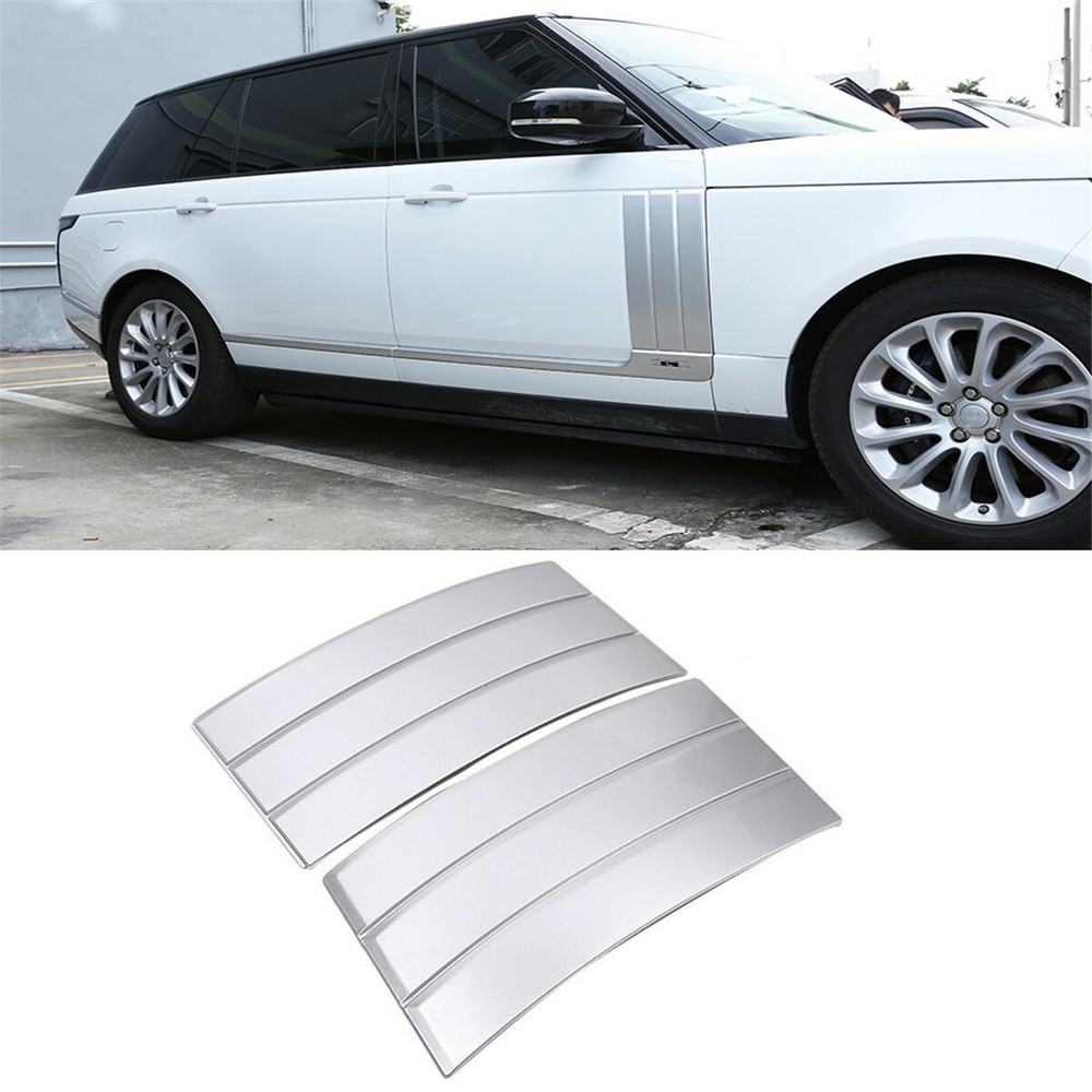 Silver Side Fender Grille Air Vent Trim For Land Rover Range Rover Vogue 2013-17