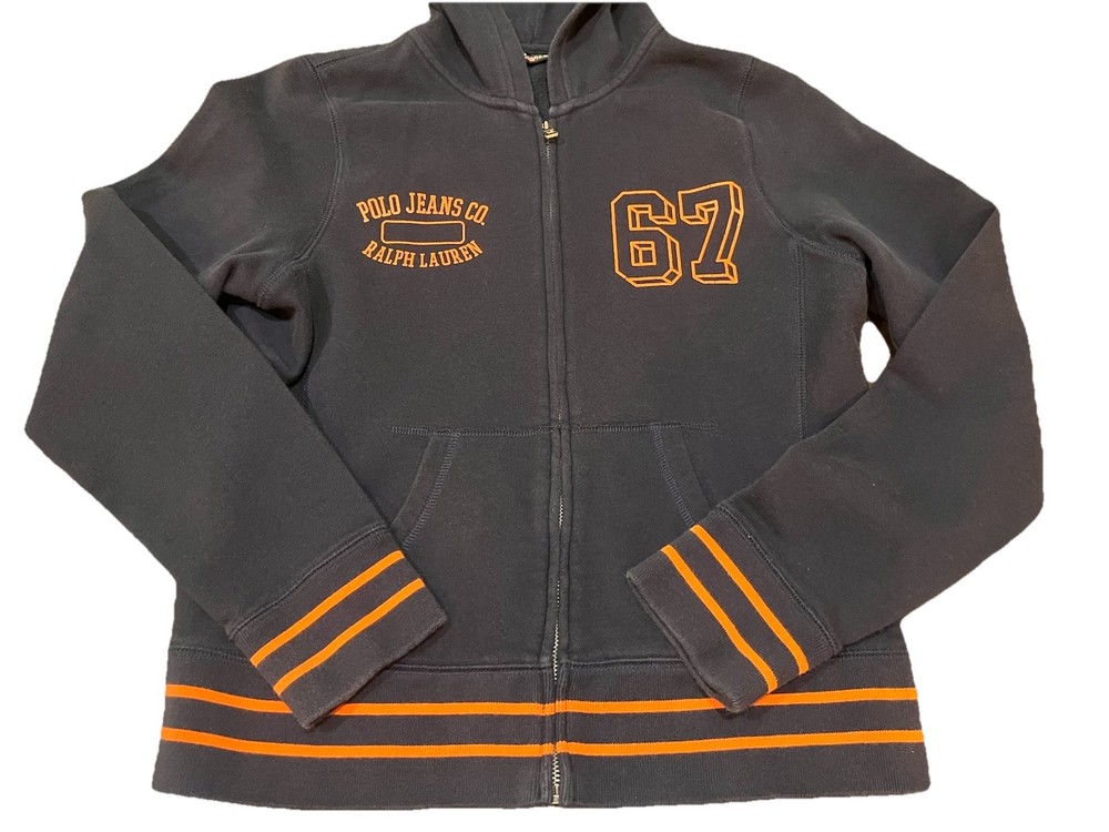 Polo Jeans Co. Ralph Lauren Zip Hoodie Women's M Sweatshirt #67 Preppy