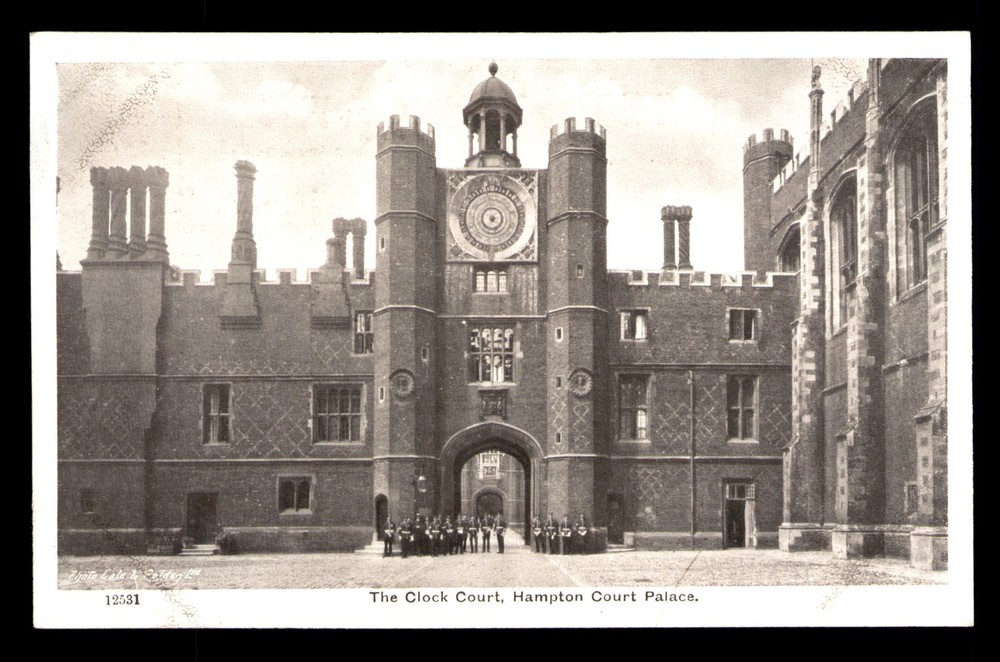The Clock Court Hampton Court Palace England UK Unp Postcard Divided