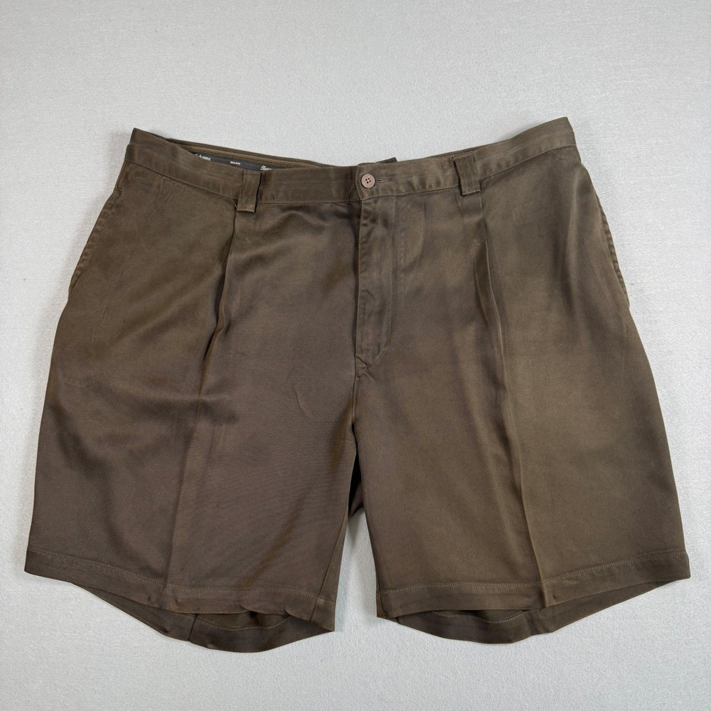 Tommy Bahama Mens Shorts Pleated 42 Brown 100% Silk Relaxed Luxury