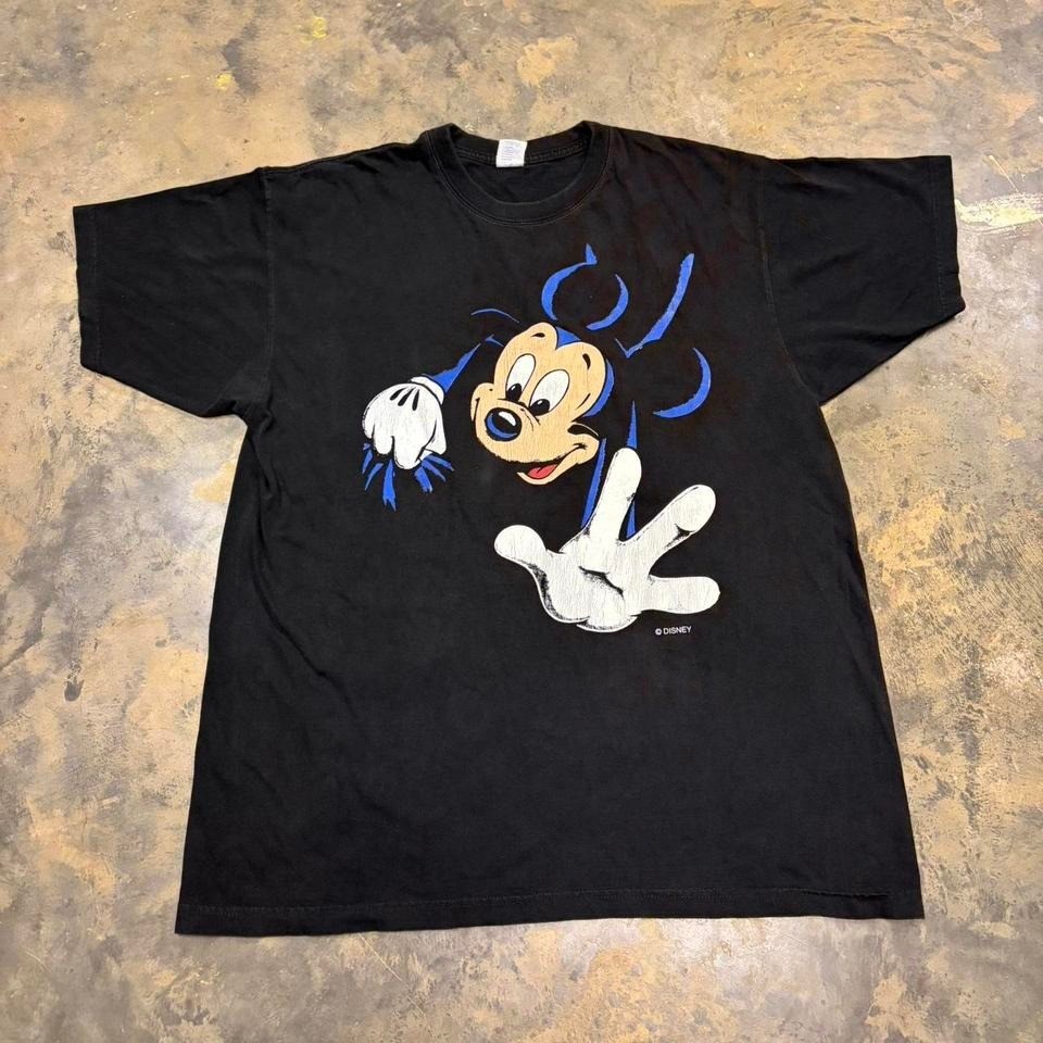 *RARE* Vintage 90s Mickey mouse big logo graphic aop style tshirt