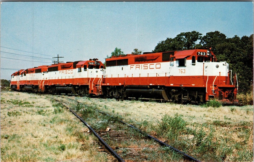 St Louis San Francisco Railway, Train, Transportation, Vintage Postcard