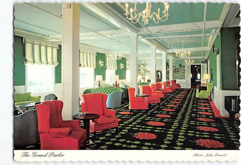 Postcard The Grand Parlor Grand Hotel Mackinac Island Michigan USA