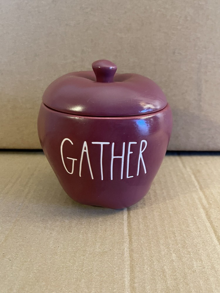 Rae Dunn Gather artisan magenta apple figurine collectible