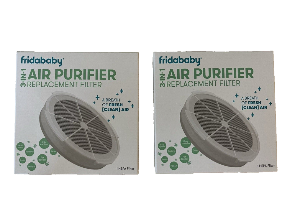 NEW NIB LOT SET OF 2 FRIDA BABY 3-IN-1 AIR PURIFIER REPLACEMENT HEPA FILTER