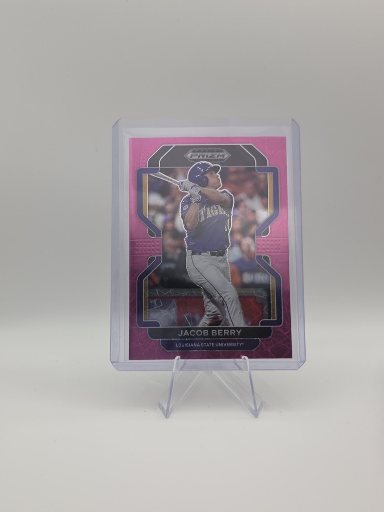 2022 Panini Prizm Draft Picks Jacob Berry Neon Pink Velocity Rc Pdp6