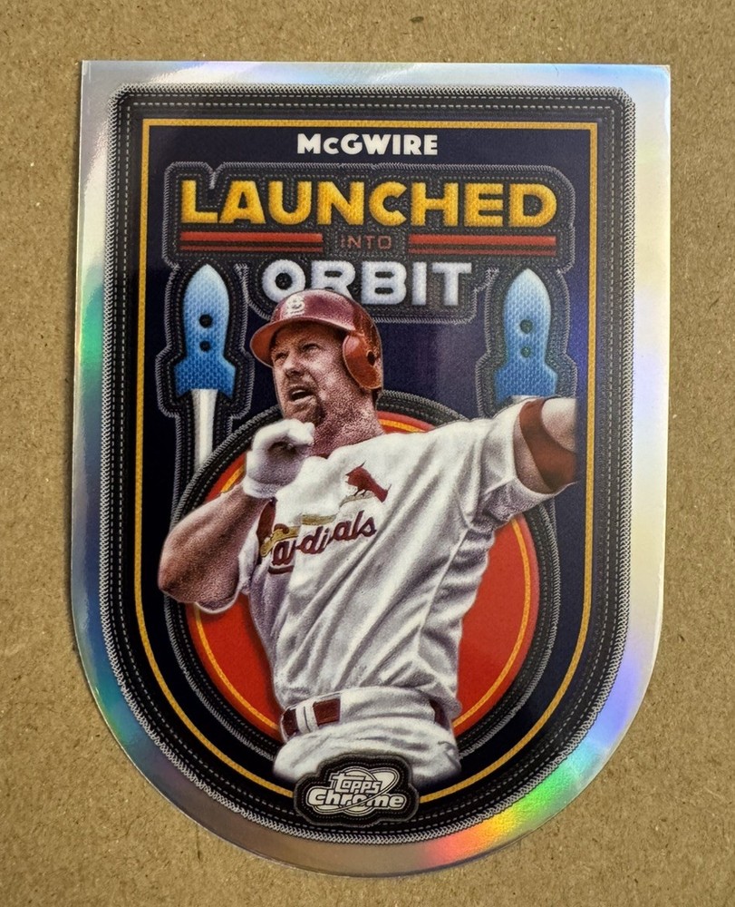 2025 Topps Cosmic Chrome Mark McGwire Launched Into Orbit Refractor Cardinals