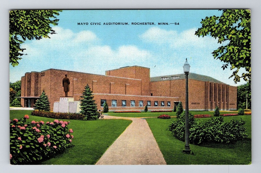 Rochester MN-Minnesota, Mayo Civic Auditorium, Vintage Postcard