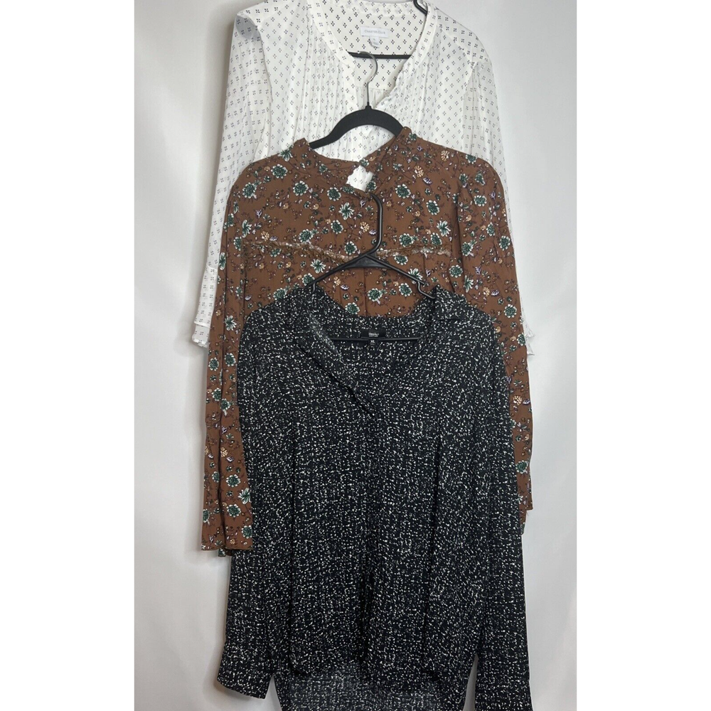 Set of 3 Women’s Blouses Tops Size XL Charter Club Mossimo Weekend Suzanne Betro