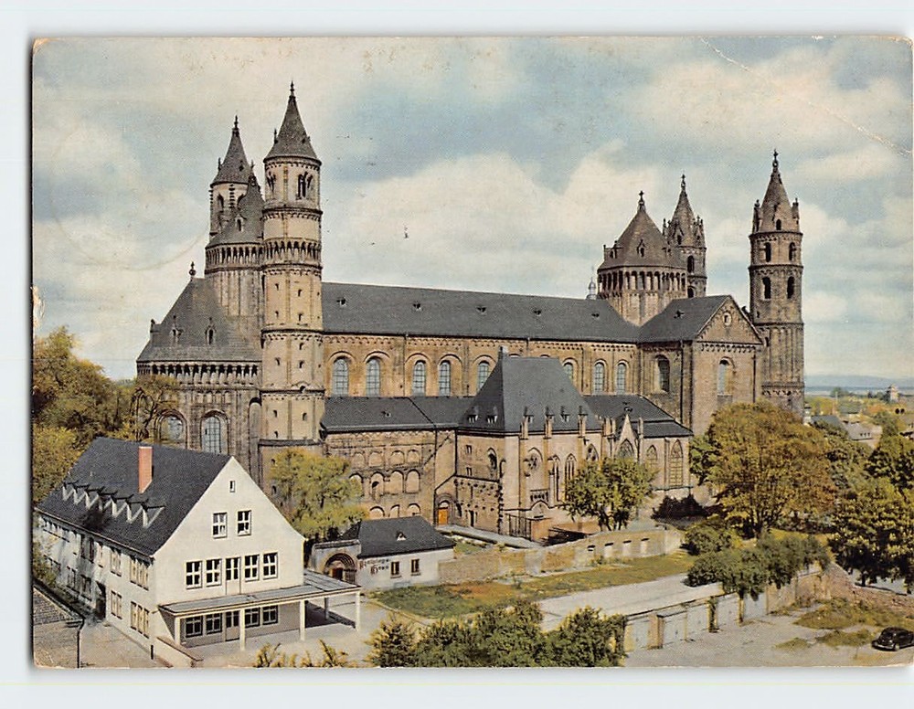 Postcard Dom Worms Germany