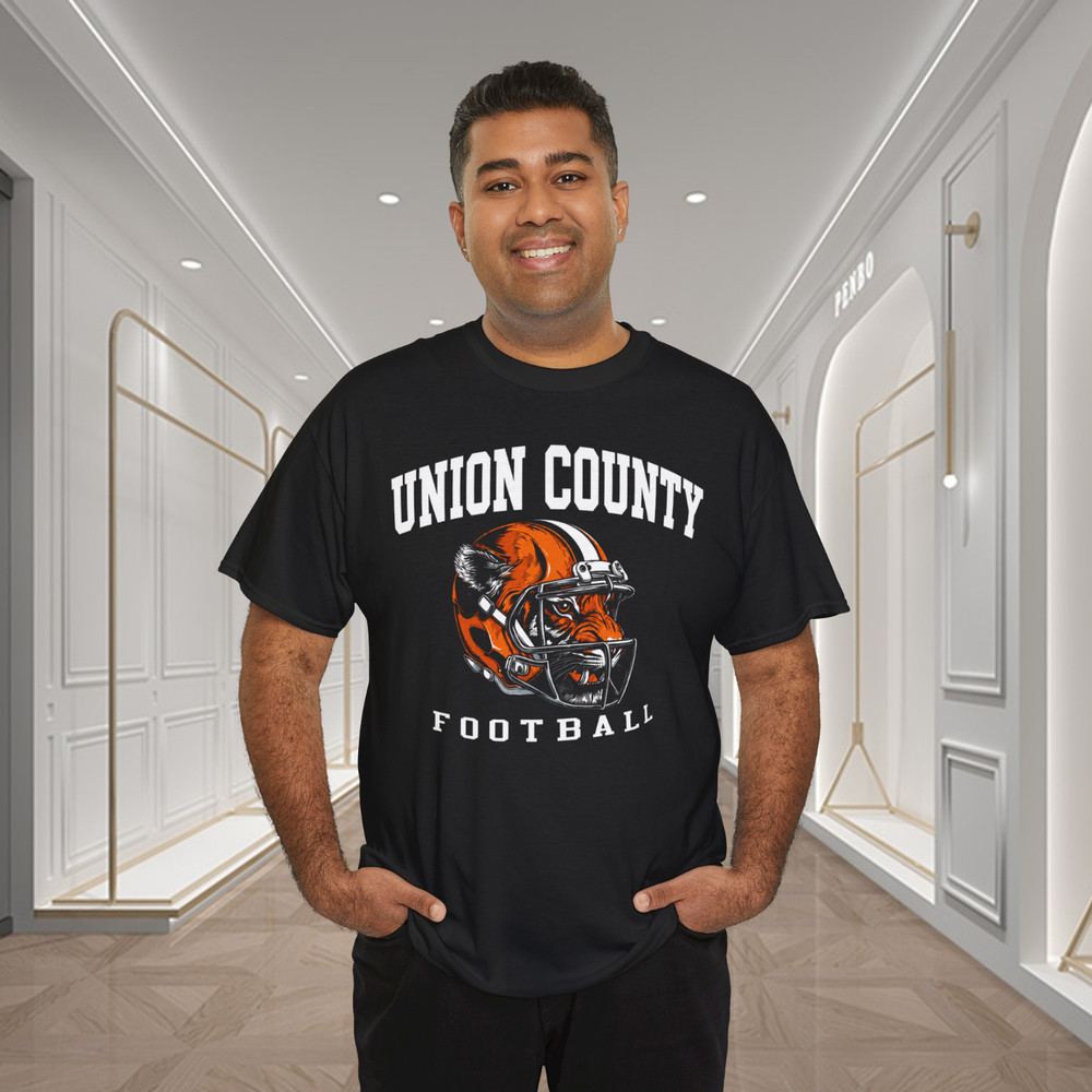 Union County Football Tiger Helmet Graphic T-Shirt