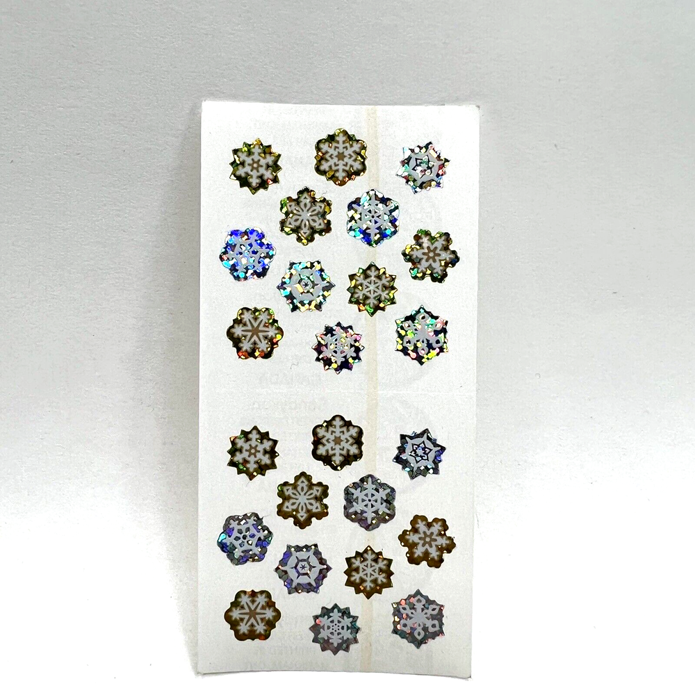 Sandylion Snowflake Stickers Prismatic Glitter Winter Christmas Scrapbooking