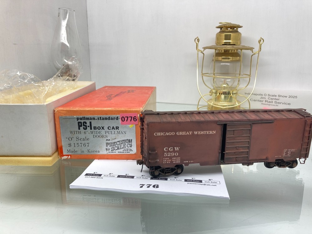 776 Precision Scale Co. Chicago Great Western PS-1 Box Car Brass O Scale 2 Rail