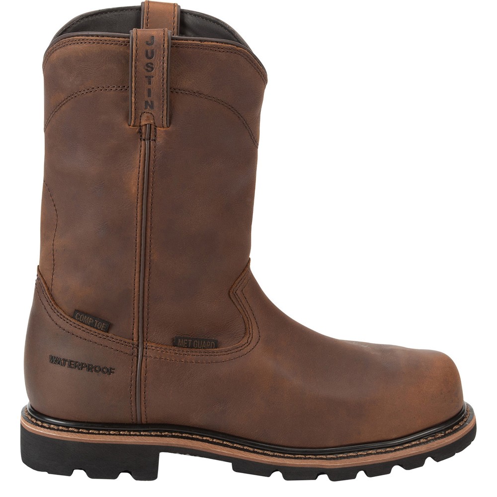 Justin Original 10-Inch Electrical Composite Toe Workboots for Men