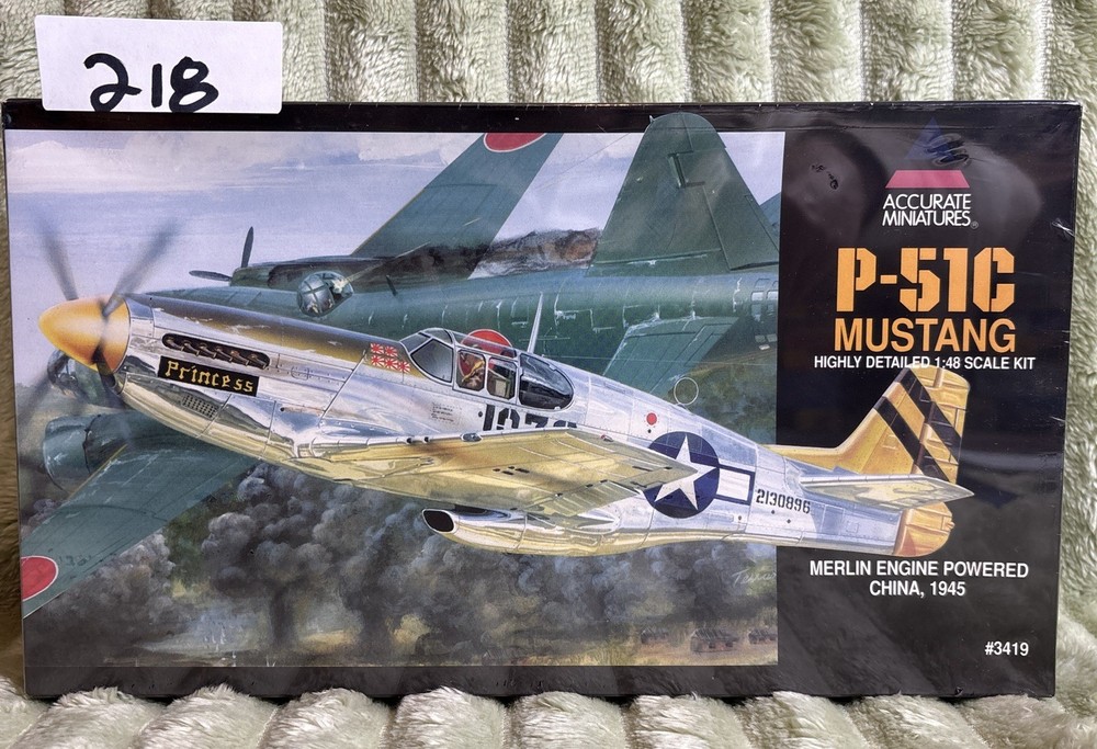 Accurate Miniatures P-51C Mustang Merlin Engine 1:48 Scale Model Kit - NEW-image