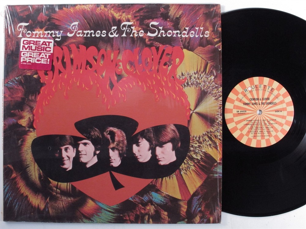 TOMMY JAMES & THE SHONDELLS Crimson & Clover ROULETTE LP VG+ SHRINK f