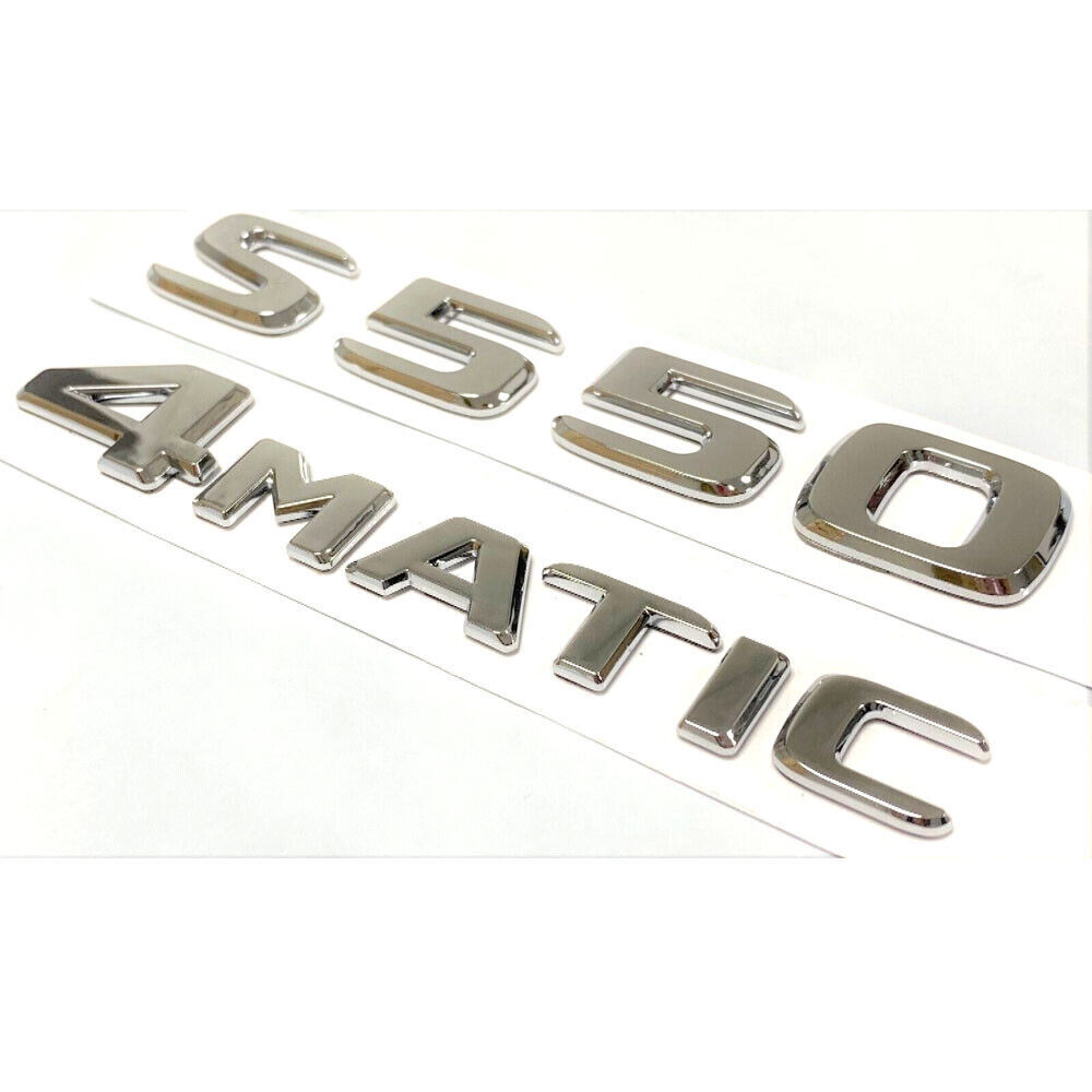 Chrome S550 4matic Rear Trunk Emblem Badge Nameplate Decal For Mercedes-Benz