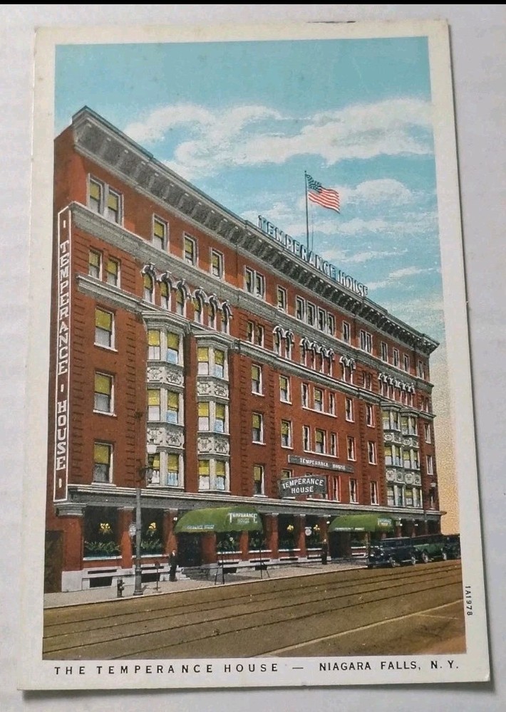 Vintage Temperance House Niagara Falls NY Linen Postcard