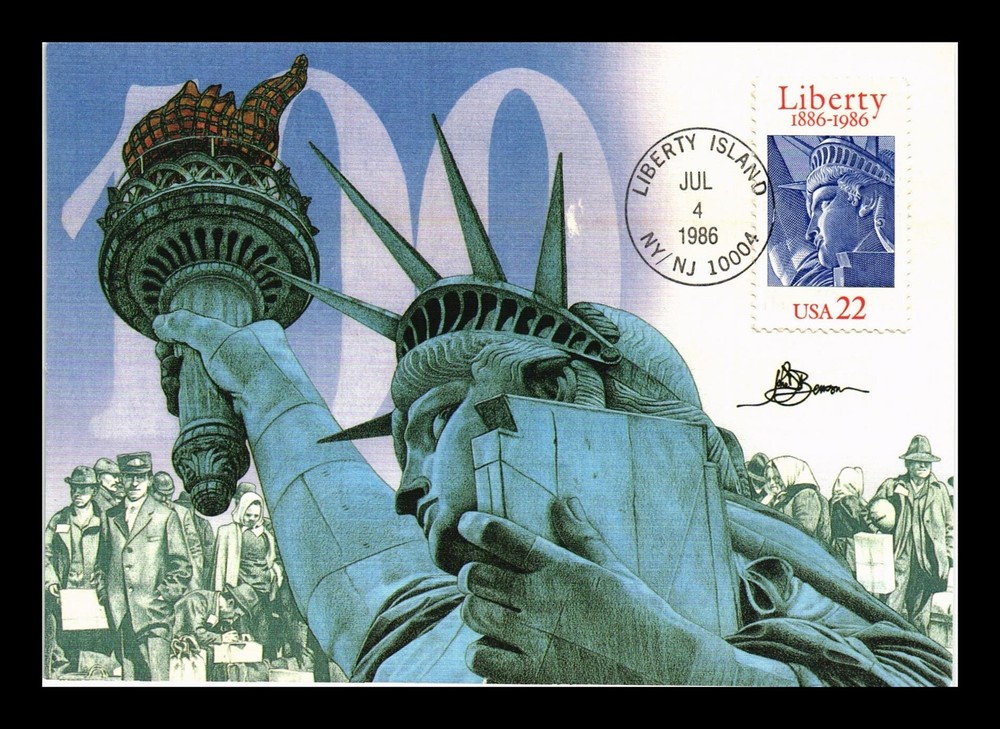 DR JIM STAMPS US MAXIMUM CARD STATUE OF LIBERTY FIRST DAY OF ISSUE