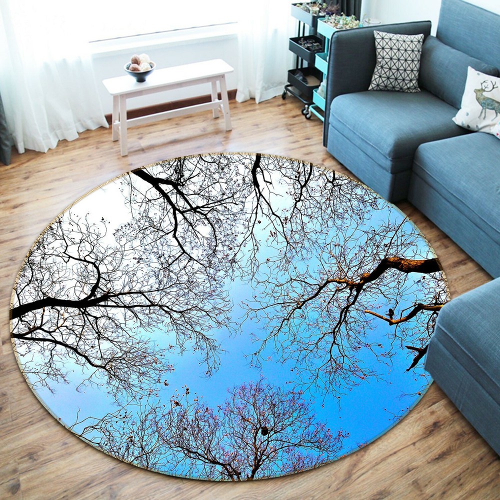 3D Sky Branches NAO3643 Game Rug Mat Elegant Photo Carpet Mat Fay