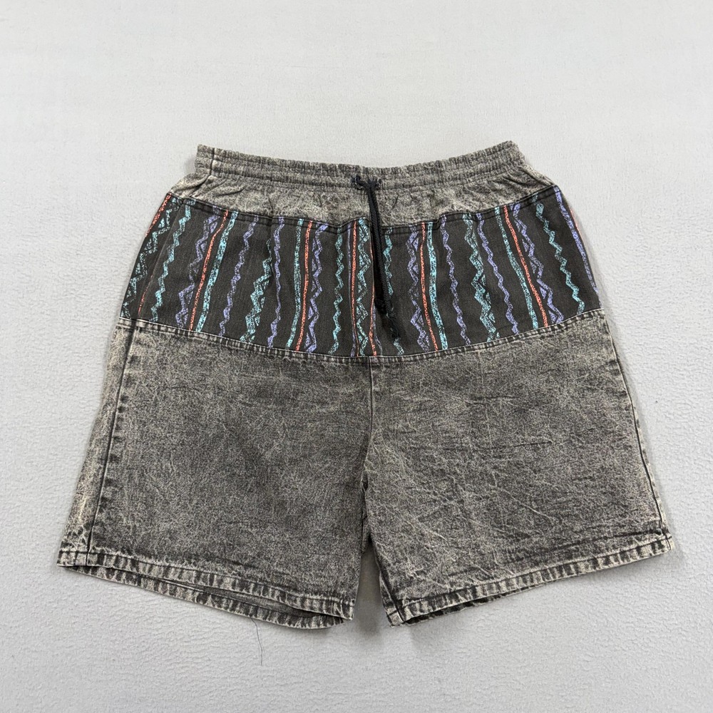 Vintage Big Sur Shorts Mens 2XL Gray Acid Wash surf casual 90s beach