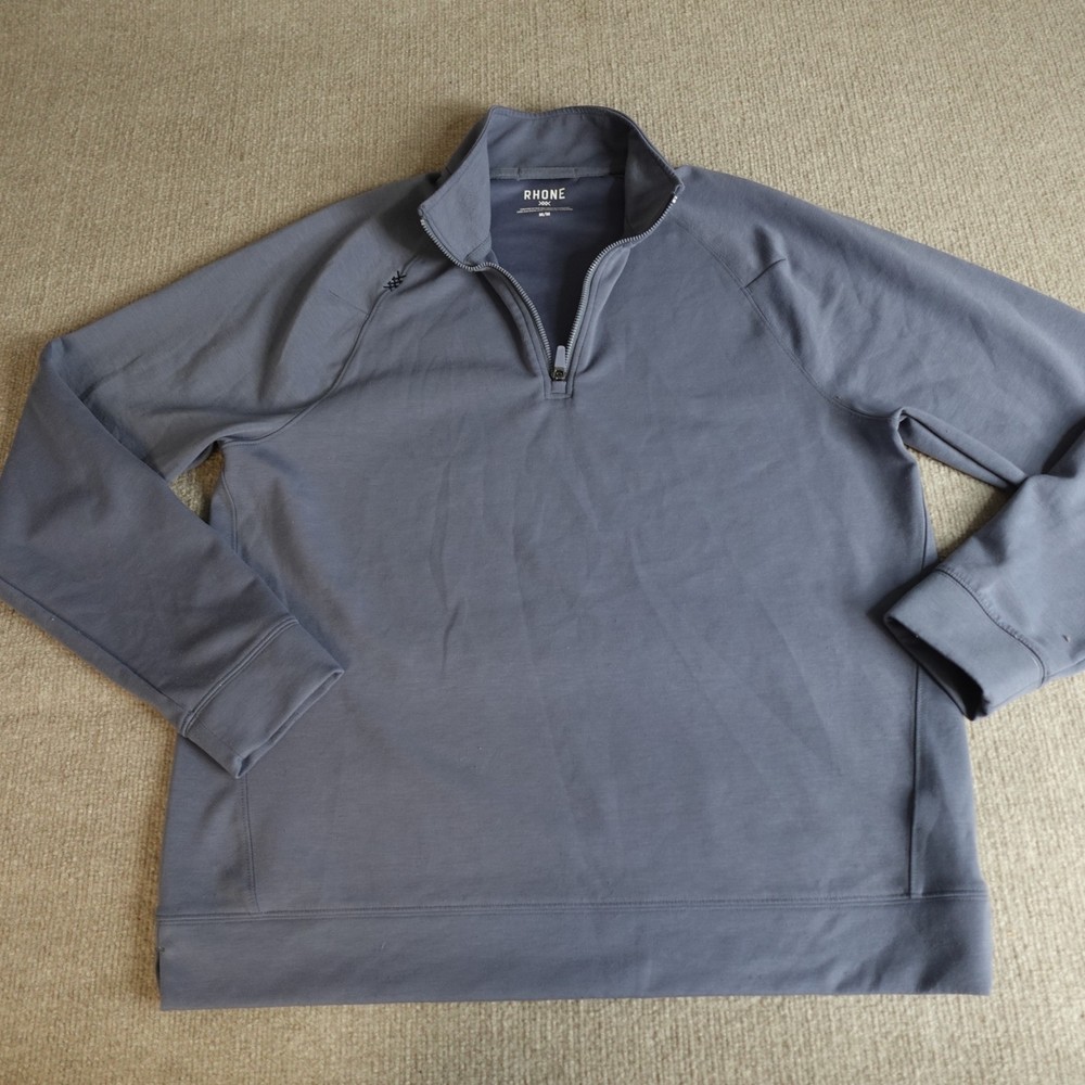 Rhone Mens Shirt Medium Blue 1/4 Zip Raglan Dreamstate