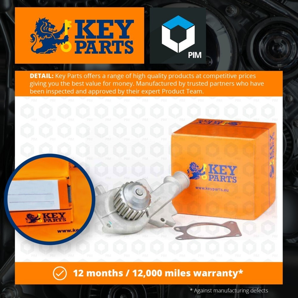 Water Pump fits FORD ESCORT Mk4, Mk5 1.3 86 to 94 Coolant KeyParts 1233205 New