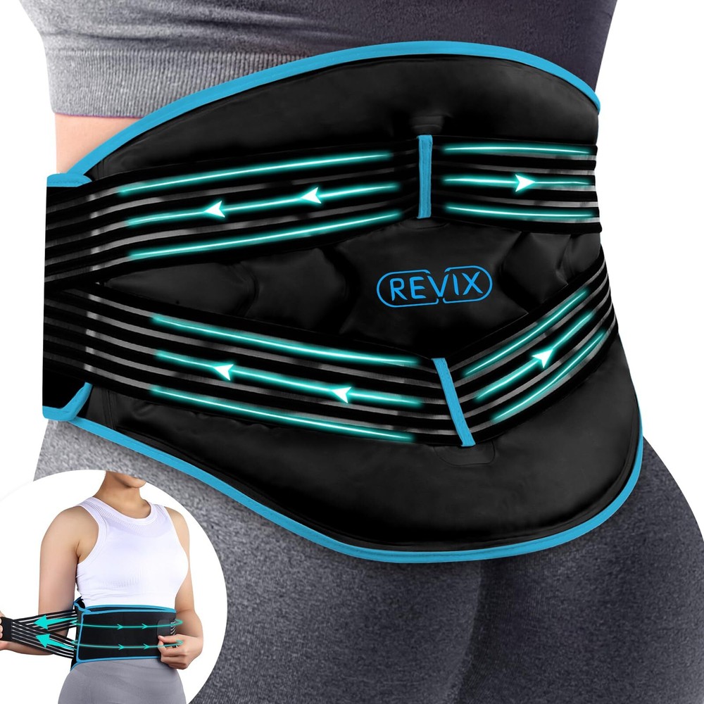 Large Ice Pack for Back Pain Relief with Double Compression, Reusable Large B...
