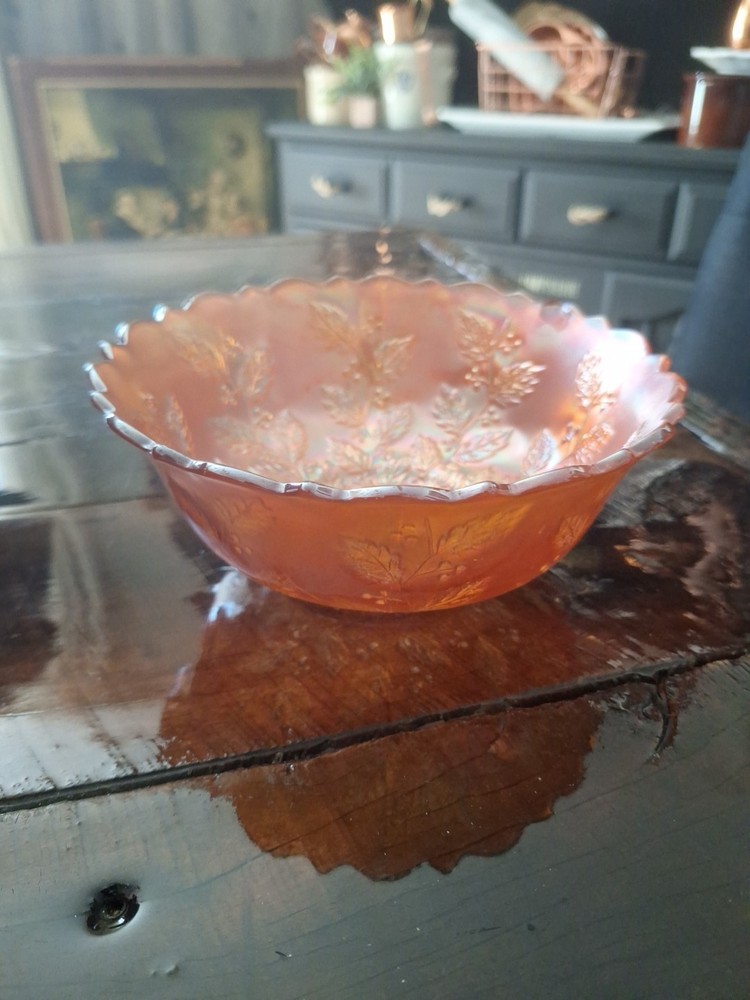 fenton marigold carnival glass bowl
