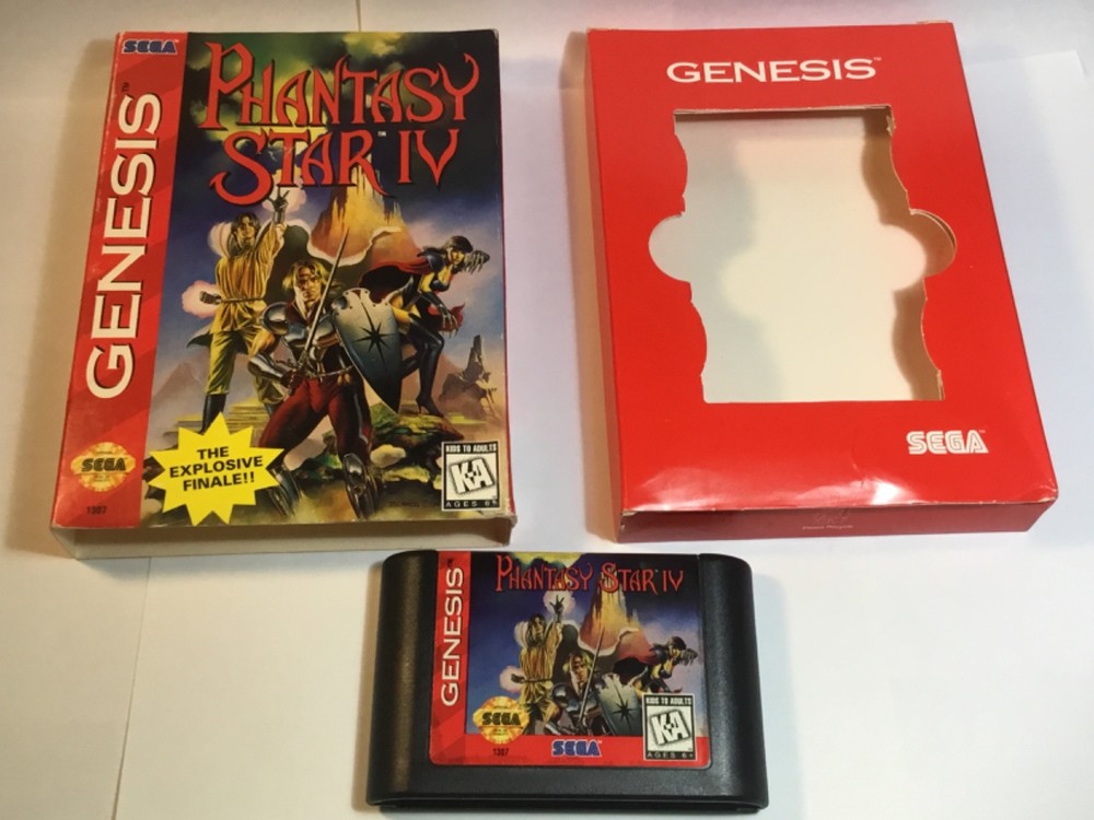 Phantasy Star IV Sega Genesis Game & Cardboard Box NO MANUAL UNTESTED AS-IS