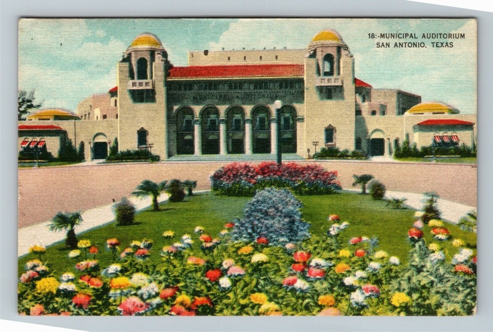 San Antonio TX-Texas, Municipal Auditorium, Vintage Postcard