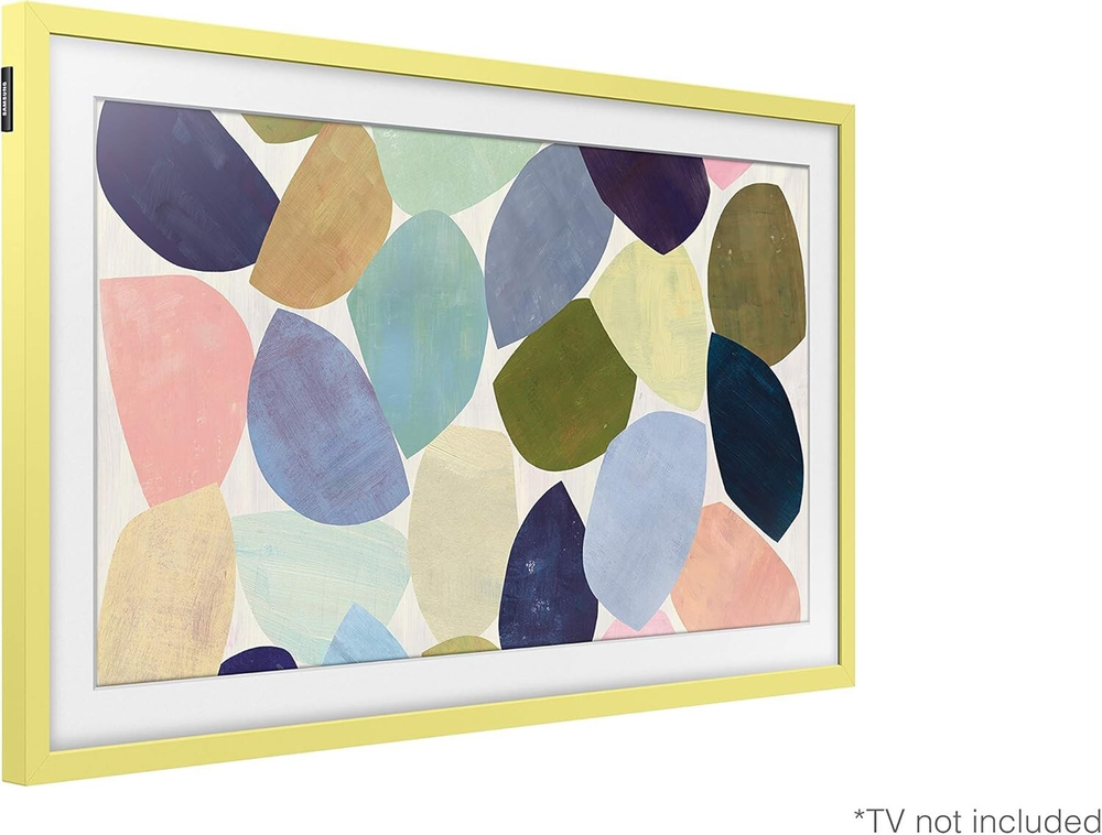 NEW SAMSUNG 32-inch Class THE FRAME CUSTOMIZABLE BEZEL - Vivid Lemon Yellow 32