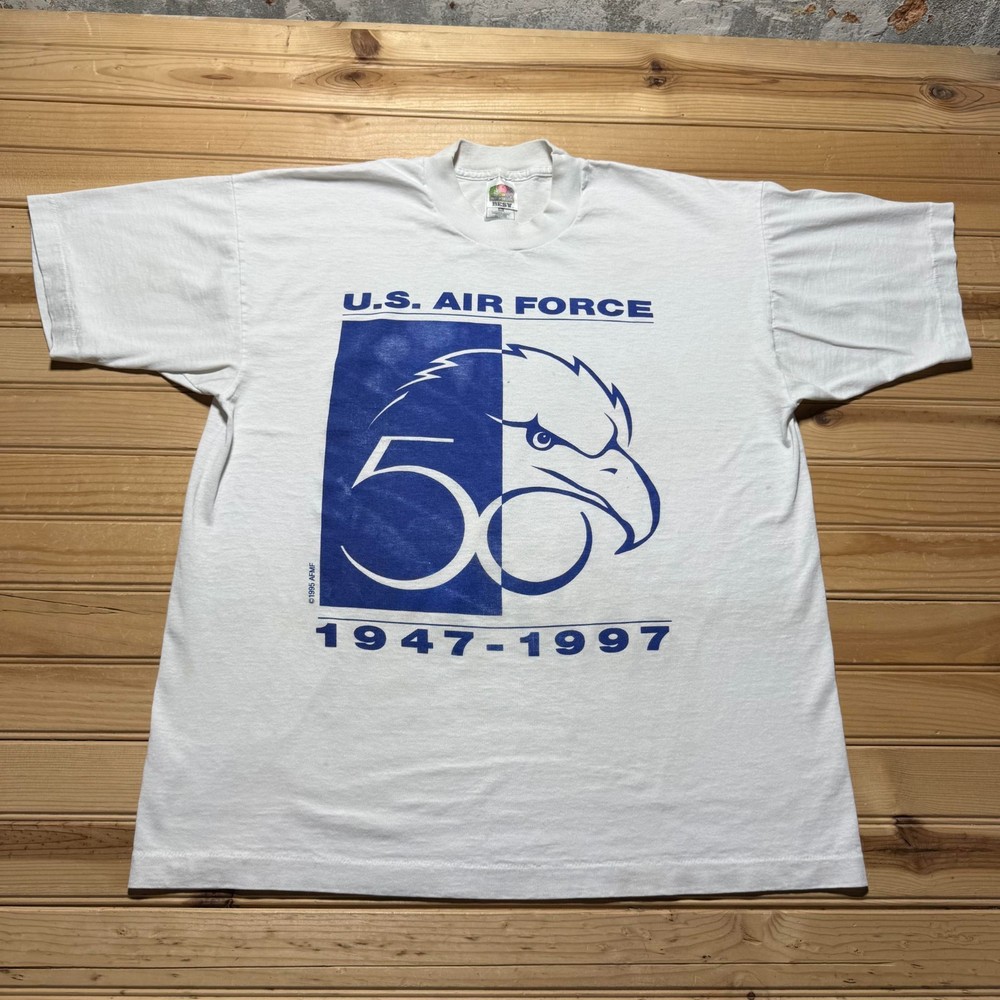 Vintage 1997 U.S. Air Force 50th Anniversary Military Eagle Graphic T-Shirt - XL