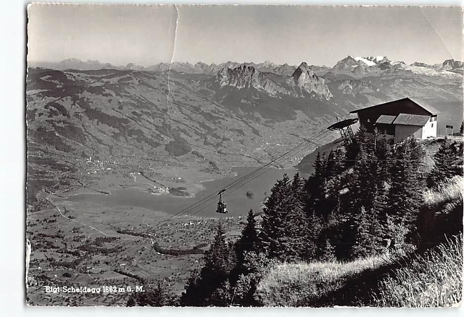 Postcard Rigi Scheidegg Mountain Area in Switzerland