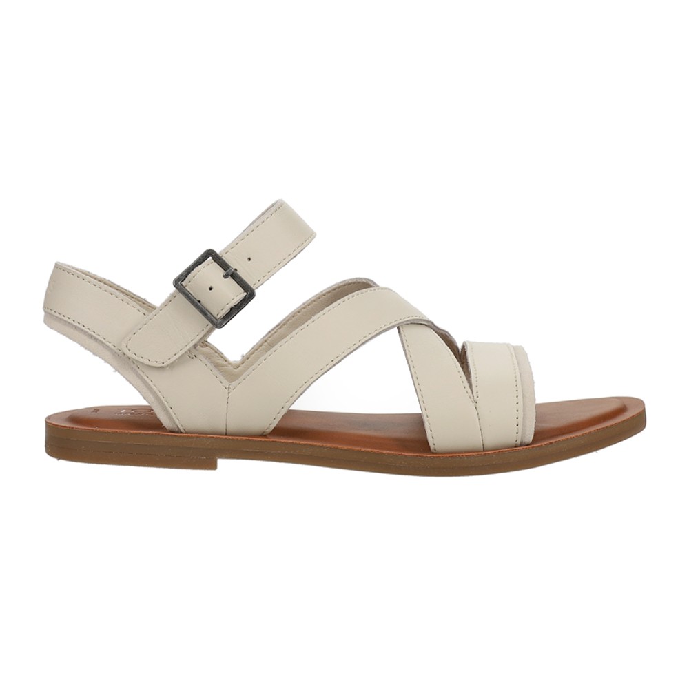 TOMS Sloane Flat Ankle Strap Sandals for Women in Off White 10020822T-101