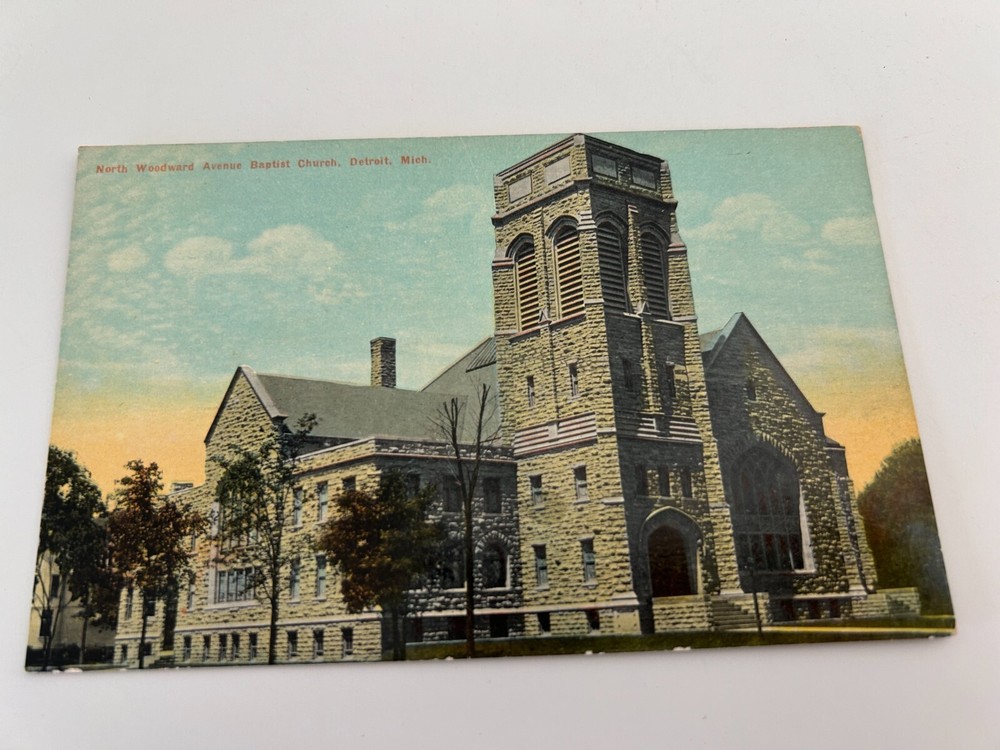 North Woodward Avenue Baptist Church Detroit Michigan Postcard