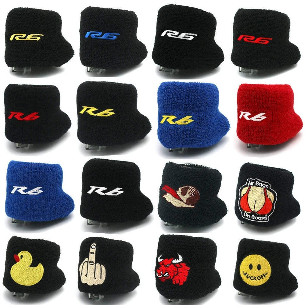 Motorcycle Front Fluid Oil Brake Reservoir Sock Cover For Yamaha YZF-R6 2000-202
