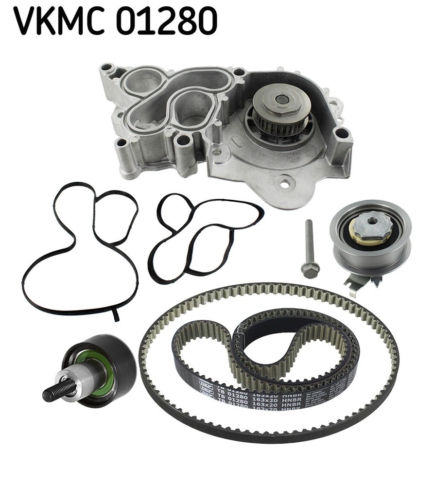 VKMC 01280 SKF Water Pump + Timing Belt Kit for Audi, Cupra, Seat, Skoda, VW