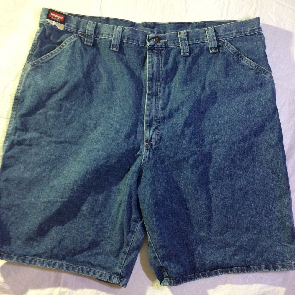 Wrangler Carpenter Shorts Men's 44 Blue Loose Fit Denim Bermuda Casual Pockets
