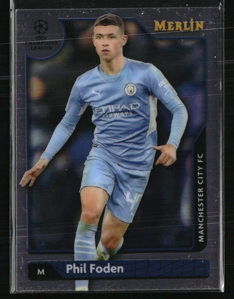 Phil Foden 2021-22 Merlin Chrome UEFA Champions League #38 SOCCER Card