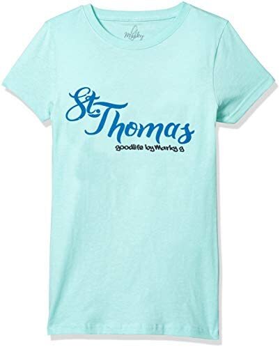 Marky G Apparel Girls' Printed Thomas Graphic Fine Jersey T-Shirt Chill Size