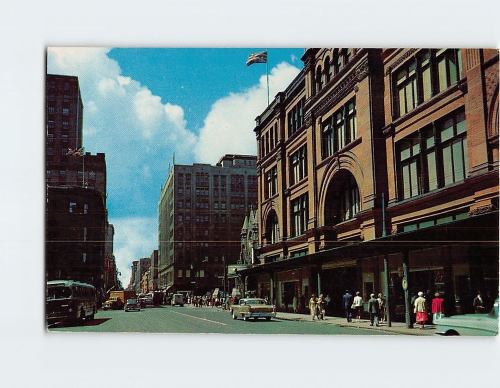 Postcard View Of St. Catherine Street Montreal Canada