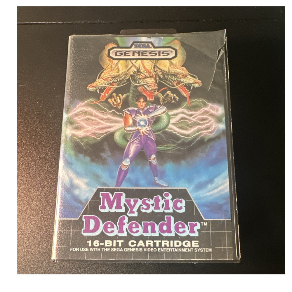 SEGA Mystic Defender Sega Genesis Action Adventure 1989 Box and Cartridge