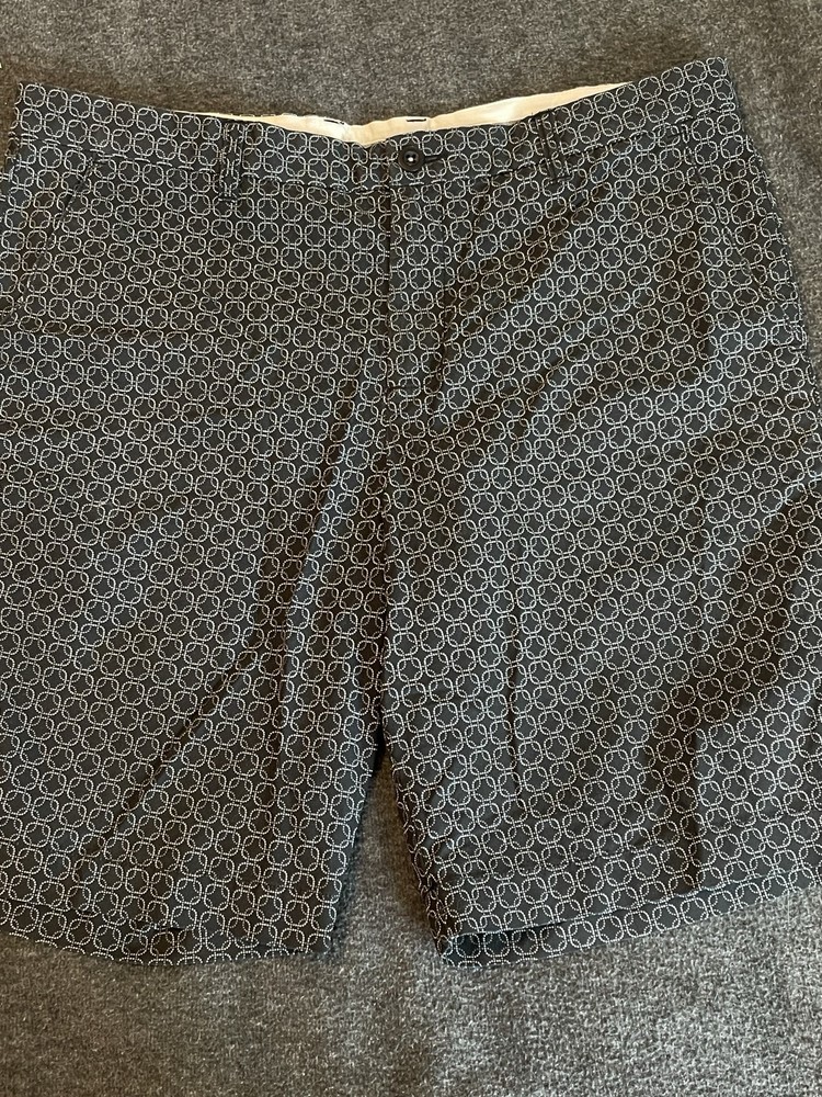 Ben Sherman Regular Fit Navy Blue  Flat Front Chino Shorts Men's Size 36W