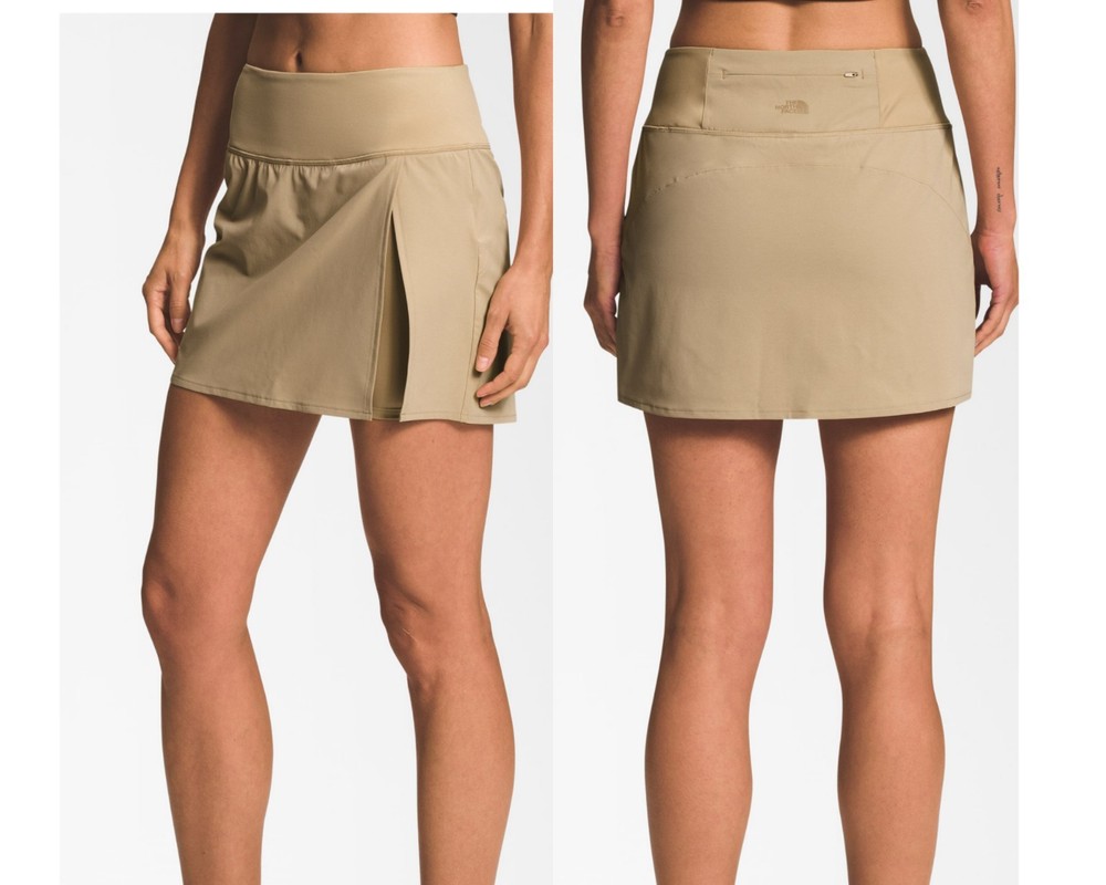The North Face Arque Skirt Large Beige Sport Skort Hiking Tennis Pickleball Prep