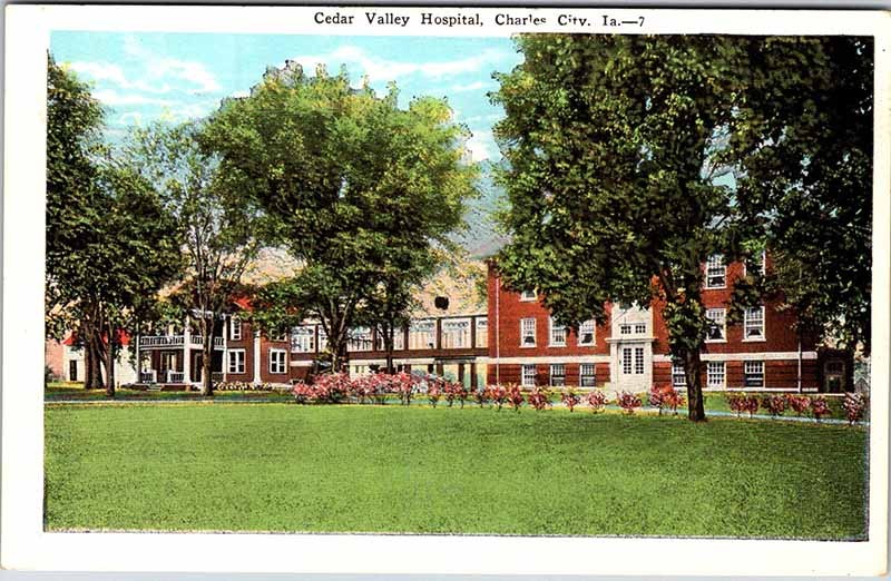Postcard HOSPITAL SCENE Chales City Iowa IA m/09 AM0575