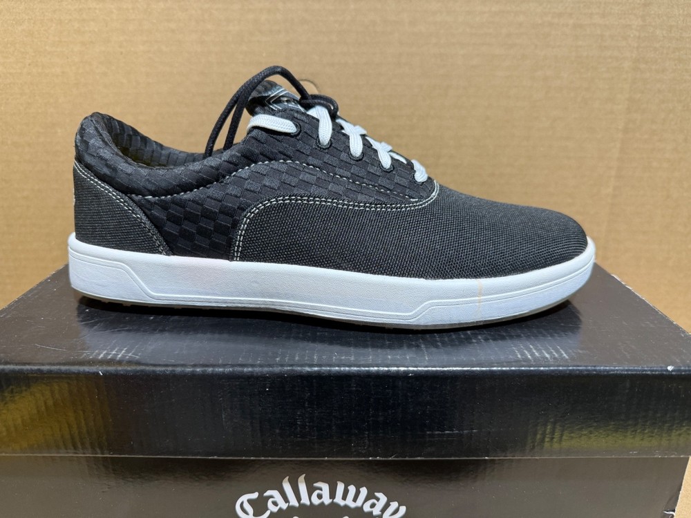 New In Box Men's Callaway Del Mar Sunset Golf Shoes, Black/White, Size: 8.5