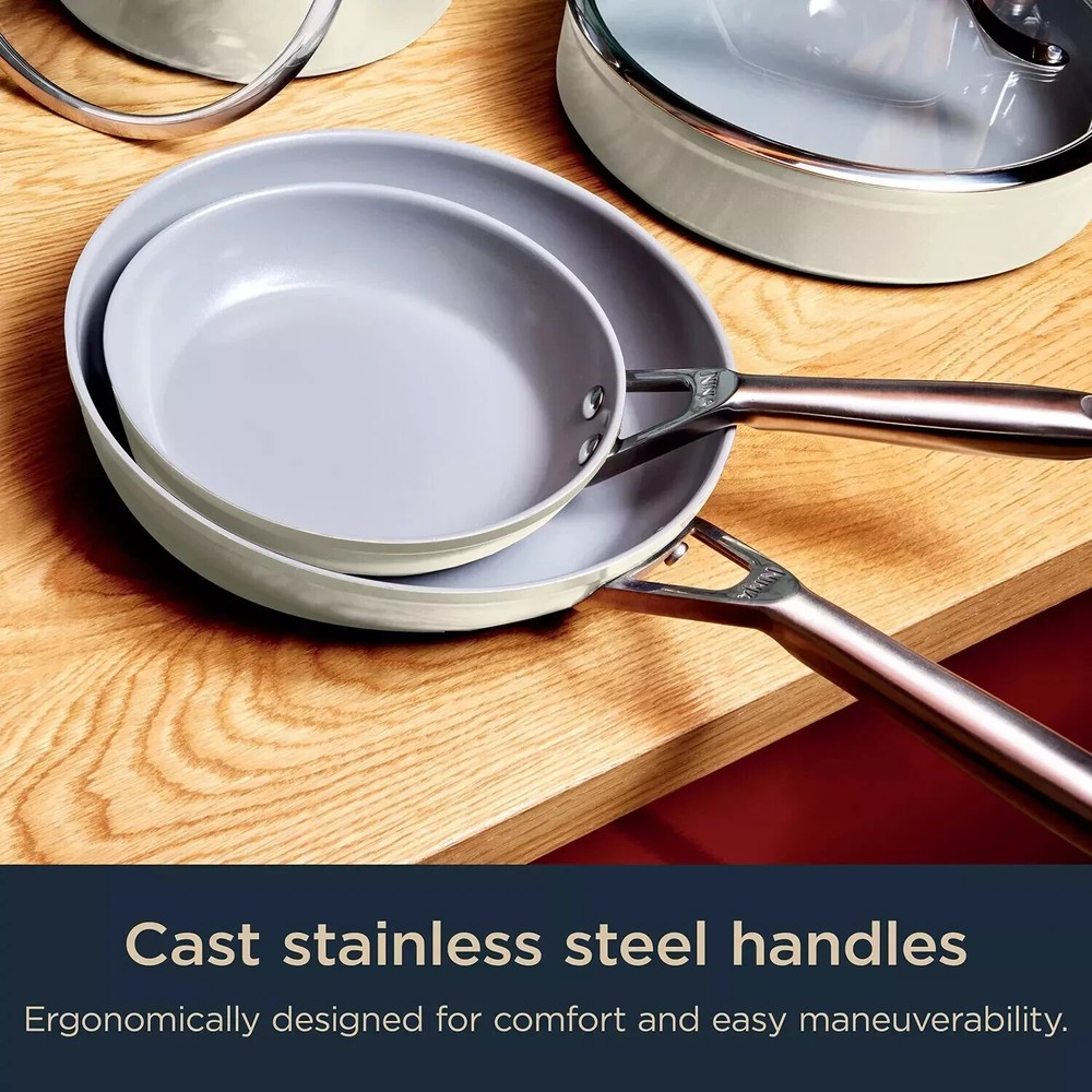 Ninja NeverStick Ceramic Pro 12-Piece Cookware Set, Stone