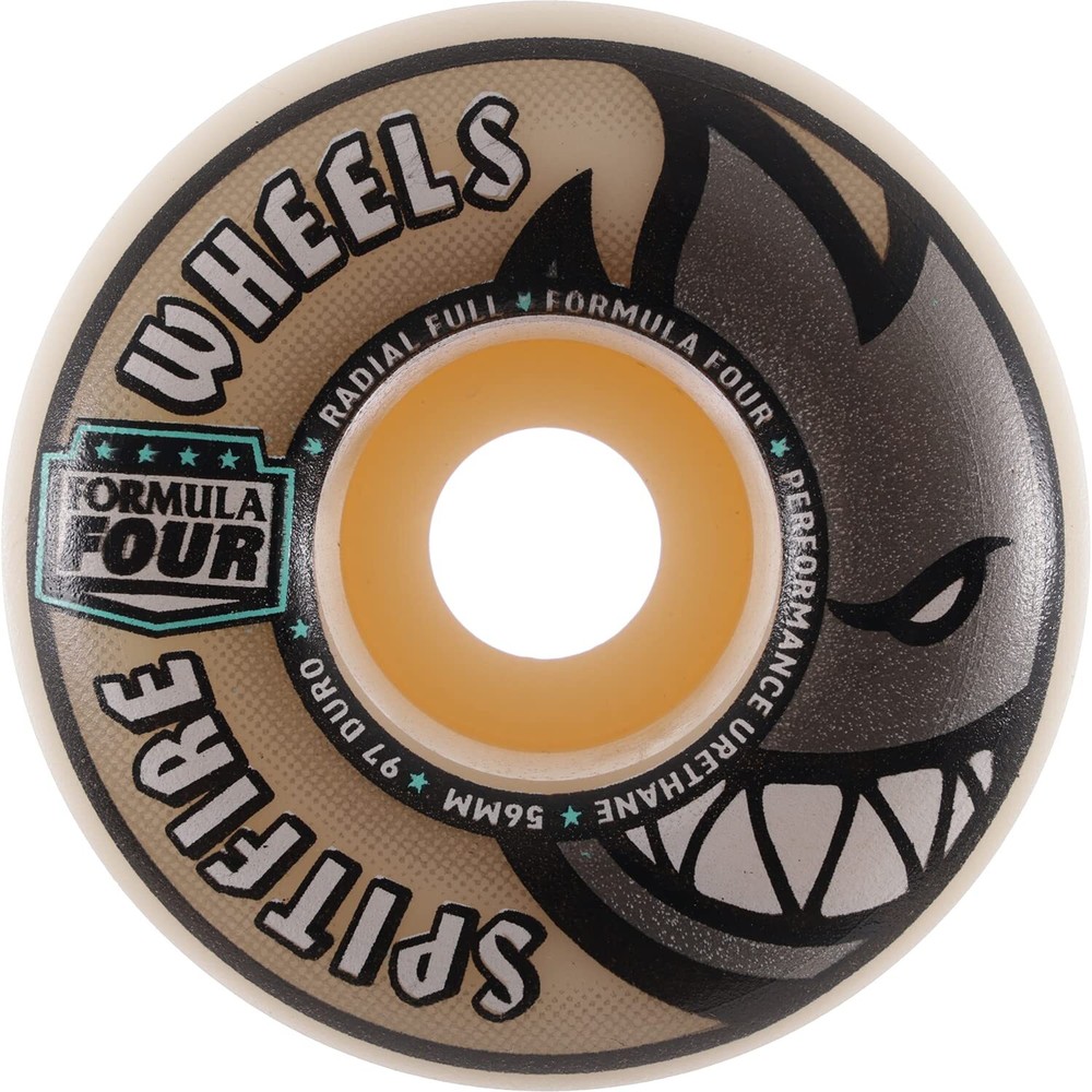 Spitfire F4 97a Radial Full 56mm Natural Skateboard Wheels (Set of 4)