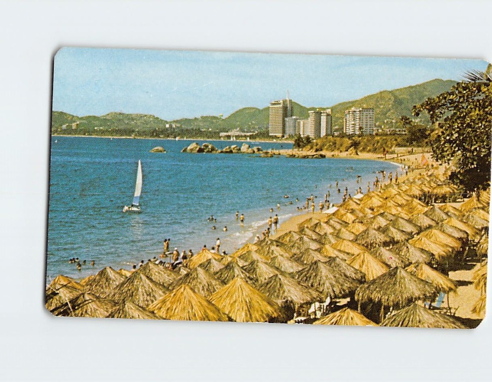 Postcard Condesa Beach And Part Of The Bay Acapulco Mexico
